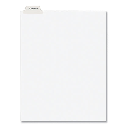 Avery-Style Preprinted Legal Bottom Tab Divider, 26-Tab, Exhibit E, 11 x 8.5, White, 25/PK
