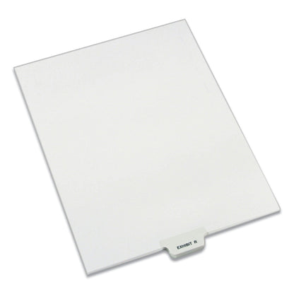 Avery-Style Preprinted Legal Bottom Tab Dividers, 26-Tab, Exhibit R, 11 x 8.5, White, 25/Pack