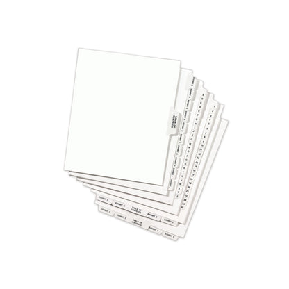 Avery-Style Preprinted Legal Bottom Tab Dividers, 26-Tab, Exhibit V, 11 x 8.5, White, 25/Pack