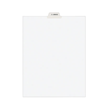 Avery-Style Preprinted Legal Bottom Tab Divider, 26-Tab, Exhibit C, 11 x 8.5, White, 25/PK