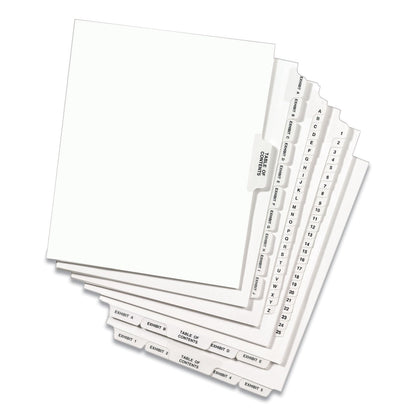 Avery-Style Preprinted Legal Side Tab Divider, 26-Tab, Exhibit D, 11 x 8.5, White, 25/Pack, (1374)