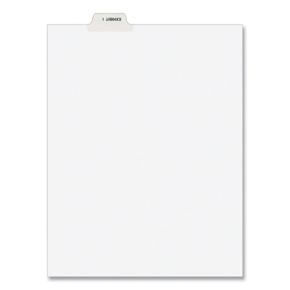 Avery-Style Preprinted Legal Bottom Tab Divider, 26-Tab, Exhibit I, 11 x 8.5, White, 25/PK