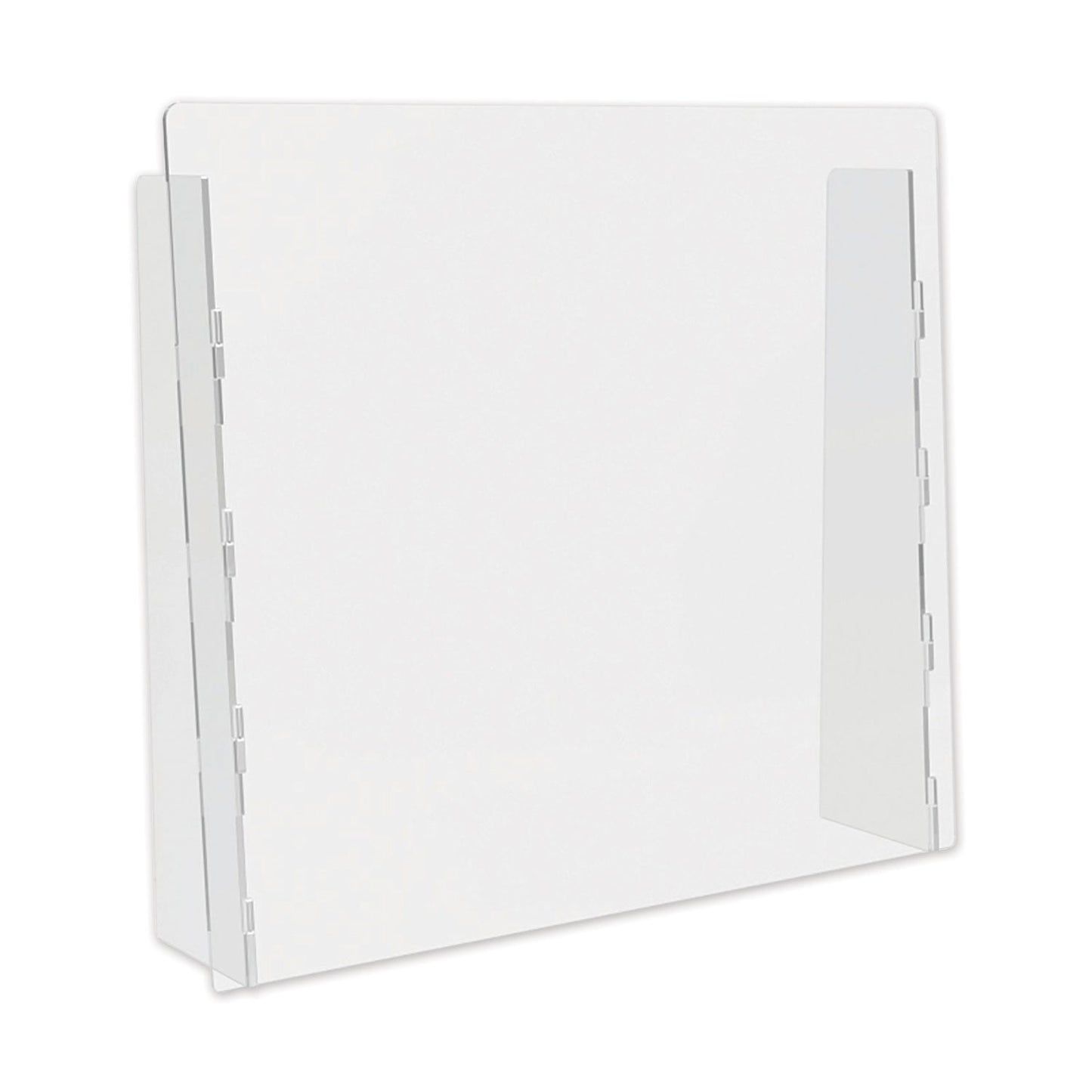 deflecto Counter Top Barrier with Full Shield, 27" x 6" x 23.75", Acrylic, Clear, 2/Carton