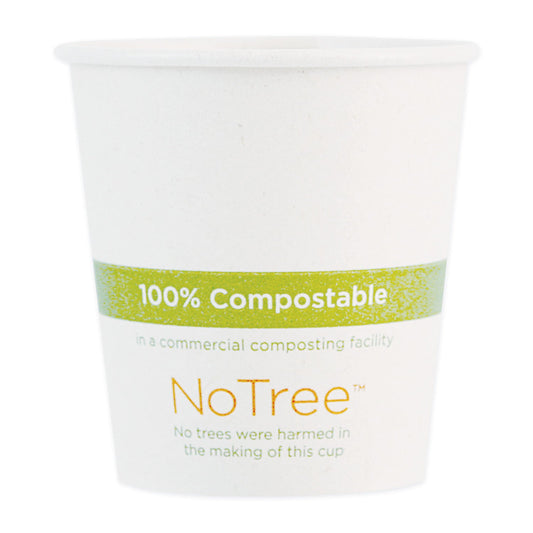 World Centric NoTree Paper Hot Cups, 6 oz, Natural, 1,000/Carton