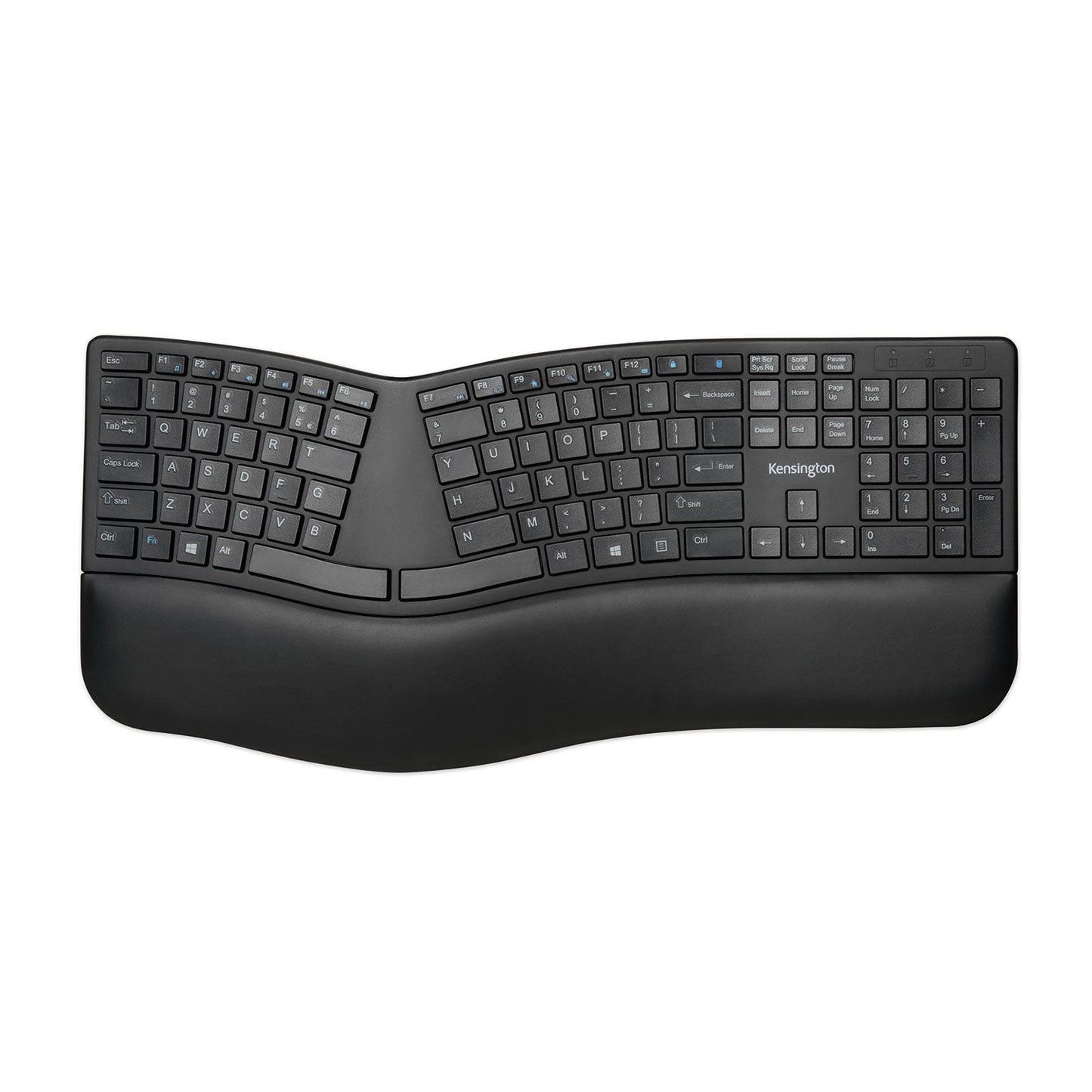 Kensington Pro Fit Ergo Wireless Keyboard, 18.98 x 9.92 x 1.5, Black