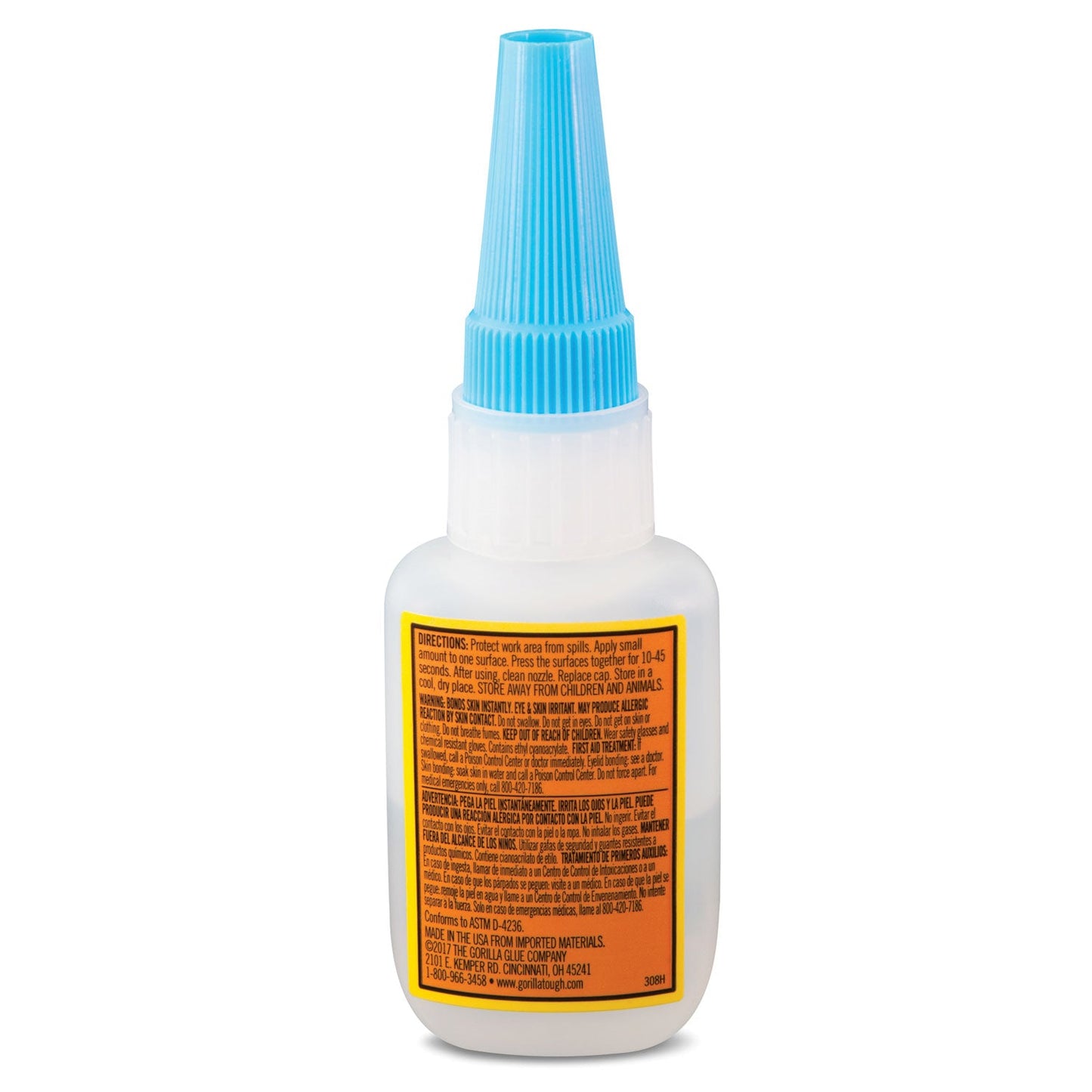 Gorilla Super Glue, 0.53 oz, Dries Clear