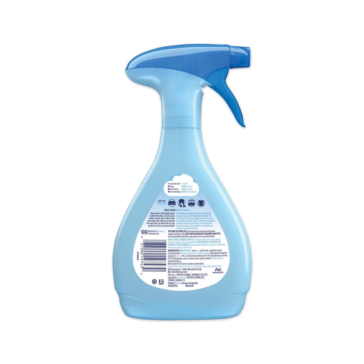 Febreze FABRIC Refresher/Odor Eliminator, Extra Strength, Original, 16.9 oz Spray Bottle, 8/Carton