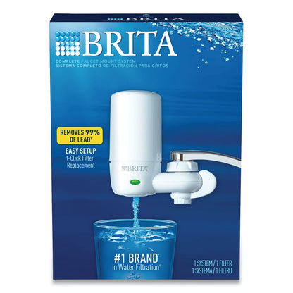 Brita On Tap Faucet Water Filter System, White, 4/Carton