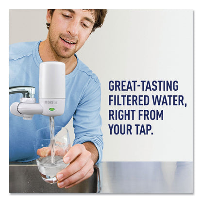 Brita On Tap Faucet Water Filter System, White, 4/Carton