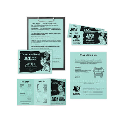Astrobrights Color Paper, 24 lb Bond Weight, 8.5 x 11, Merry Mint, 500/Ream