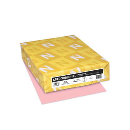 Astrobrights Color Cardstock, 65 lb Cover Weight, 8.5 x 11, Bubble Gum, 250/Pack