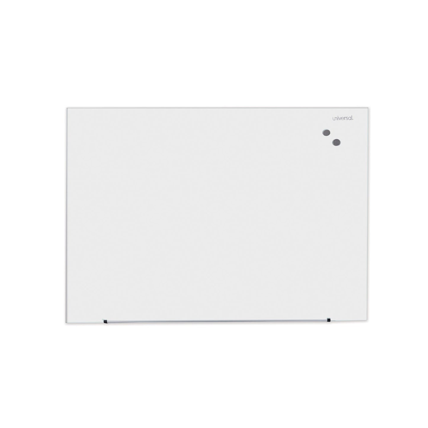 Universal Frameless Magnetic Glass Marker Board, 48" x 36", White