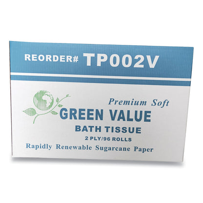 GEN 2-Ply Bath Tissue, Septic Safe, White, 420 Sheets/Roll, 96 Rolls/Carton