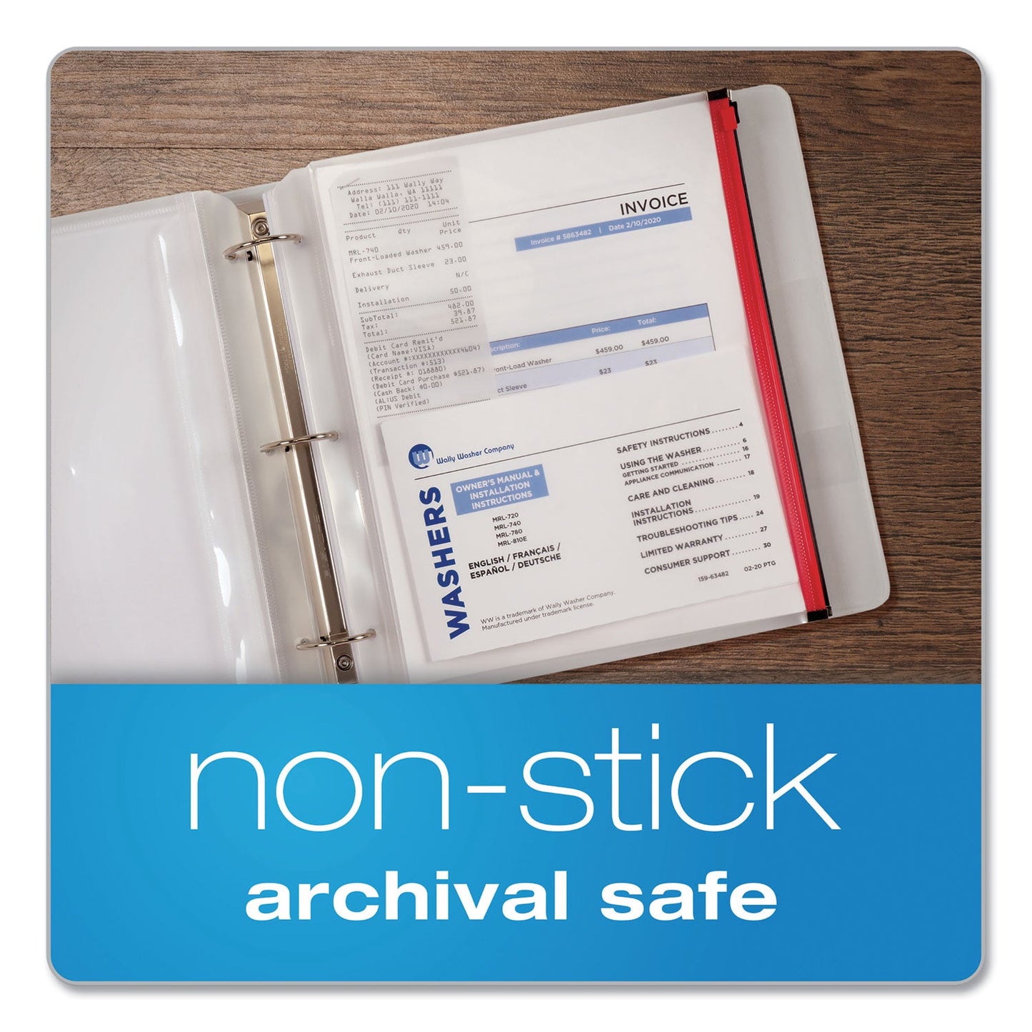 Cardinal Expanding Zipper Binder Pocket, 8.5 x 11, Assorted Colors, 5/Pack