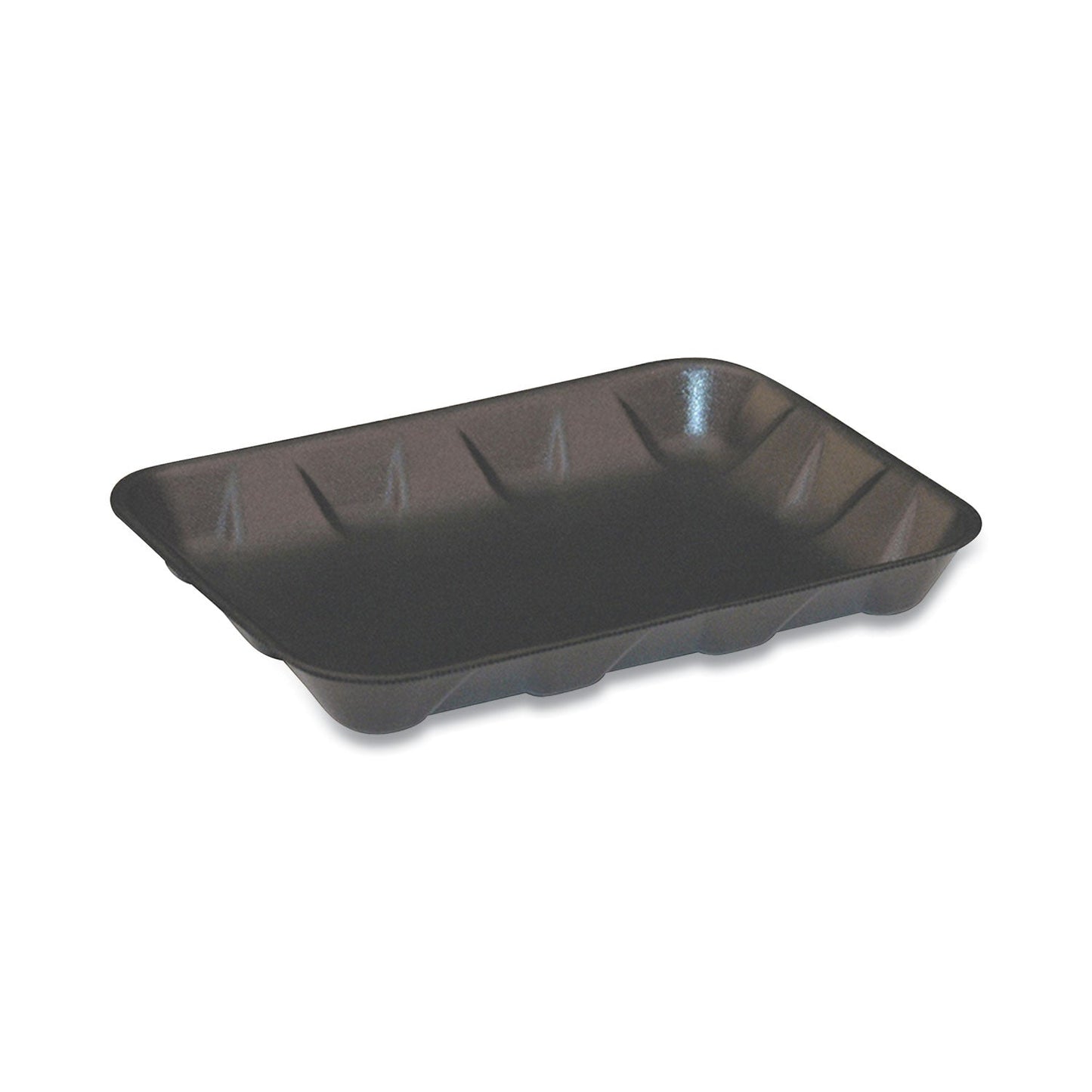Pactiv Evergreen Supermarket Tray, #4D, 9.58 x 7.08 x 1.25,  Black, Foam, 400/Carton