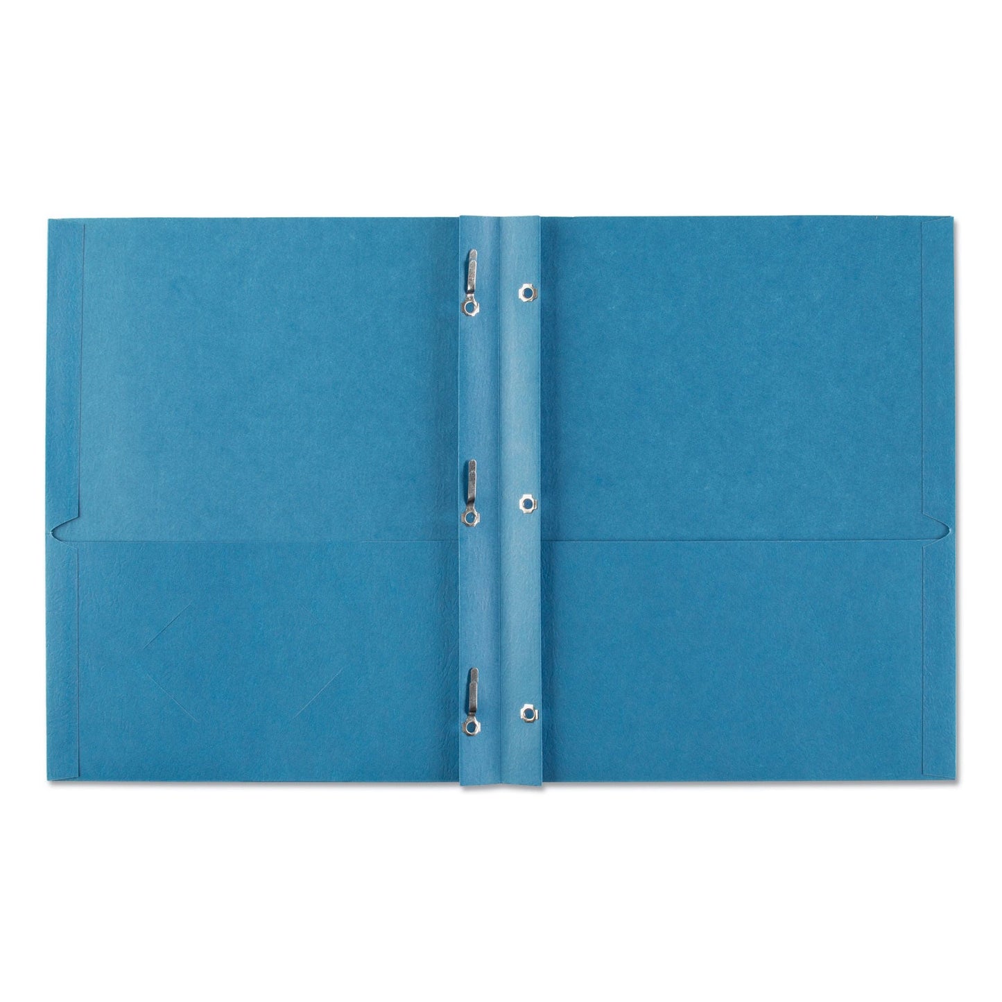 Avery Two-Pocket Folder, Prong Fastener, 0.5" Capacity, 11 x 8.5, Light Blue, 25/Box