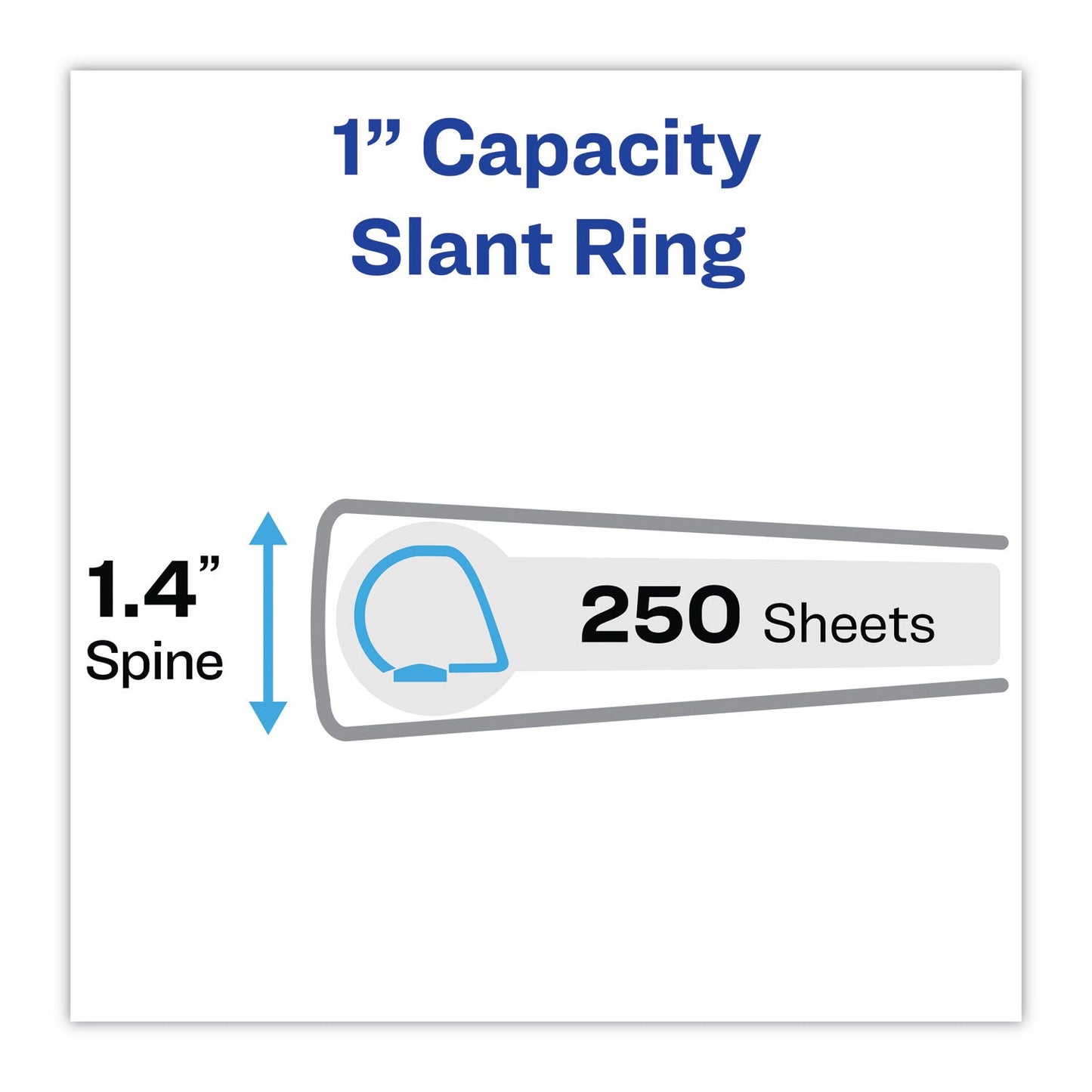 Avery Heavy-Duty Non Stick View Binder with DuraHinge and Slant Rings, 3 Rings, 1" Capacity, 11 x 8.5, White, 4/Pack