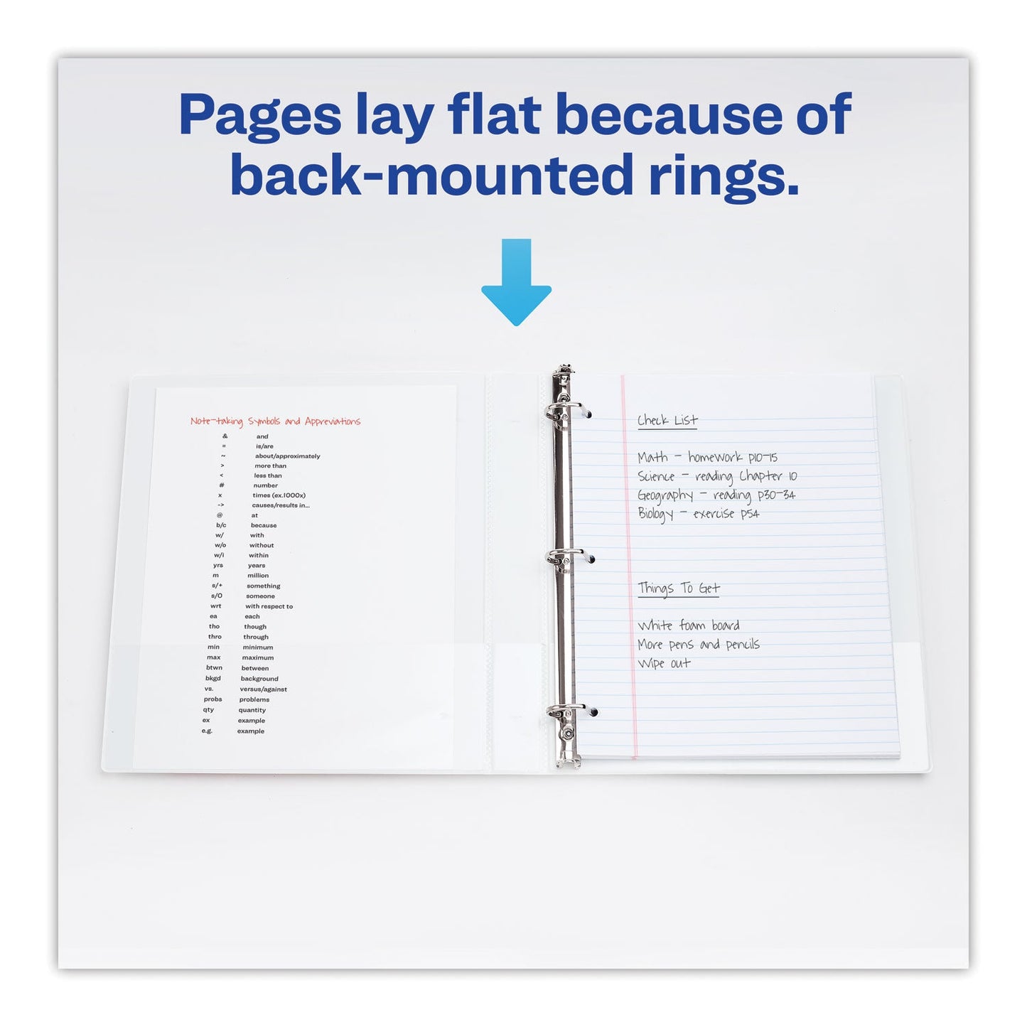 Avery Heavy-Duty Non Stick View Binder with DuraHinge and Slant Rings, 3 Rings, 2" Capacity, 11 x 8.5, White, 4/Pack