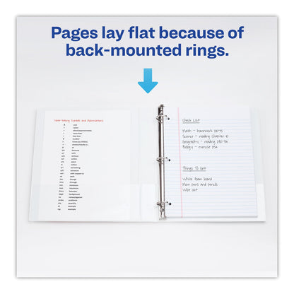 Avery Heavy-Duty Non Stick View Binder with DuraHinge and Slant Rings, 3 Rings, 2" Capacity, 11 x 8.5, White, 4/Pack