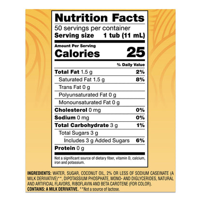Coffee mate Liquid Coffee Creamer, Hazelnut, 0.38 oz Mini Cups, 50/Box