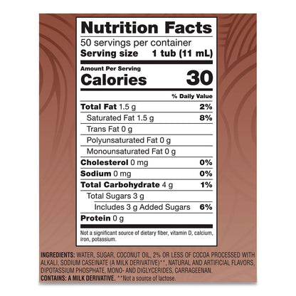 Coffee mate Liquid Coffee Creamer, Cafe Mocha, 0.38 oz Mini Cups, 50/Box, 4 Boxes/Carton, 200 Total/Carton