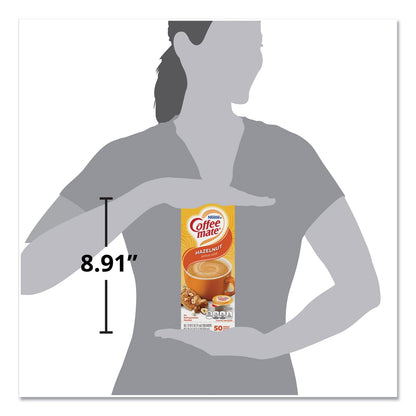 Coffee mate Liquid Coffee Creamer, Hazelnut, 0.38 oz Mini Cups, 50/Box, 4 Boxes/Carton, 200 Total/Carton
