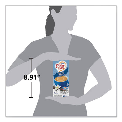 Coffee mate Liquid Coffee Creamer, French Vanilla, 0.38 oz Mini Cups, 50/Box