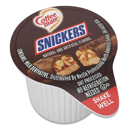 Coffee mate Liquid Coffee Creamer, Snickers, 0.38 oz Mini Cups, 200 Cups/Carton
