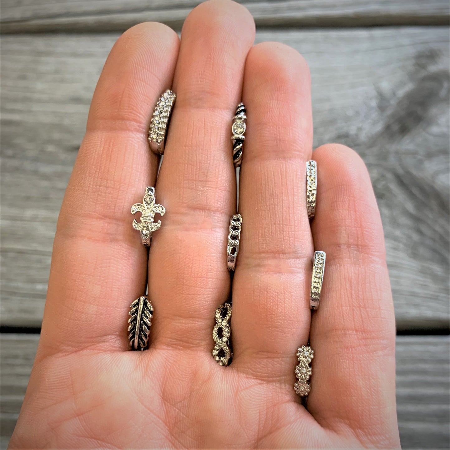 20G 3/8 Steel Dainty Dots Faux Hoop Nose Bone