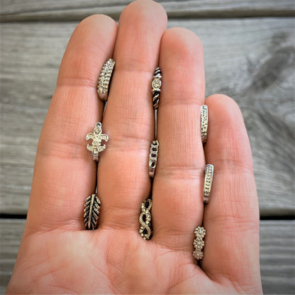 20G 3/8 Steel Dainty Dots Faux Hoop Nose Bone