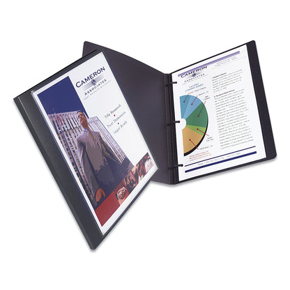 Avery Lay Flat View Report Cover, Flexible Fastener, 0.5" Capacity, 8.5 x 11, Clear/Gray