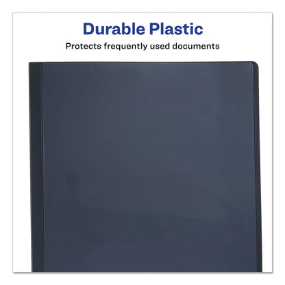 Avery Lay Flat View Report Cover, Flexible Fastener, 0.5" Capacity, 8.5 x 11, Clear/Gray