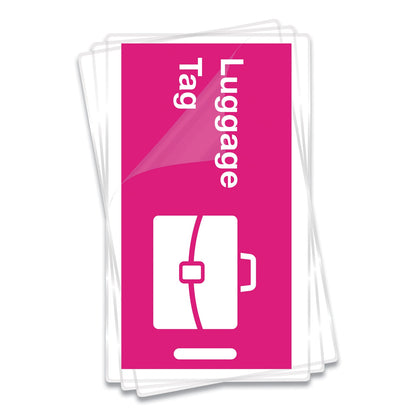 Fellowes Laminating Pouches, 10 mil, 3.75" x 2.25", Gloss Clear, 100/Pack