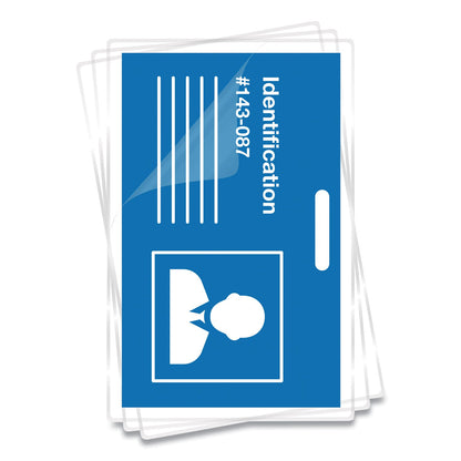 Fellowes Laminating Pouches, 7 mil, 3.88" x 2.63", Gloss Clear, 100/Pack