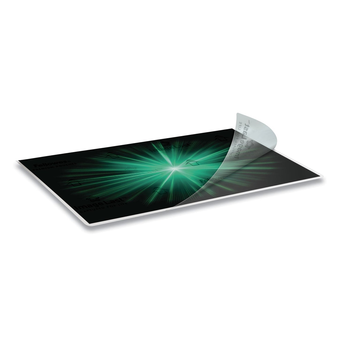 Fellowes ImageLast Laminating Pouches with UV Protection, 3 mil, 9" x 11.5", Clear, 100/Pack