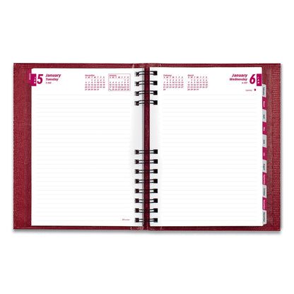 Brownline CoilPro Ruled Daily Planner, 8.25 x 5.75, Red Cover, 12-Month (Jan to Dec): 2023