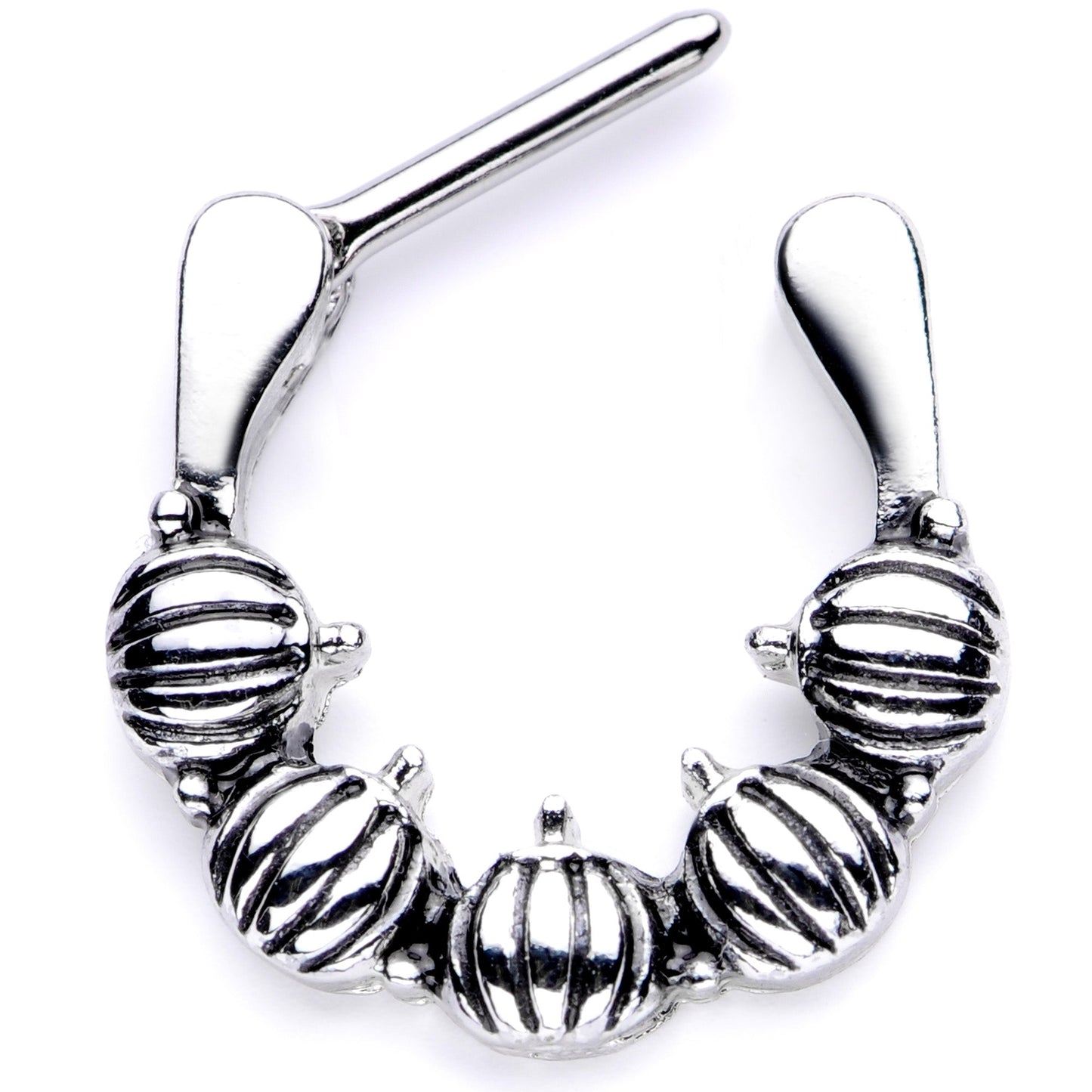 16G 5/16 Pumpkin Patch Halloween Septum Clicker