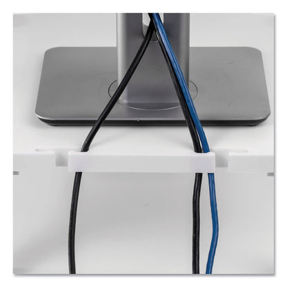 Fellowes Standard Monitor Riser, For 21" Monitors, 13.38" x 13.63" x 2" to 4", Platinum/Graphite, Supports 60 lbs