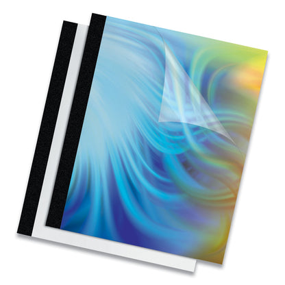 Fellowes Thermal Binding System Presentation Covers, Clear, 31 to 60 Sheet Capacity, 11 x 8.5, Unpunched, 10/Pack