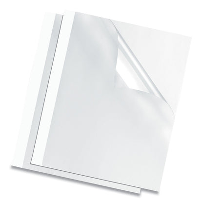 Fellowes Thermal Binding System Presentation Covers, Clear, 31 to 60 Sheet Capacity, 11 x 8.5, Unpunched, 10/Pack