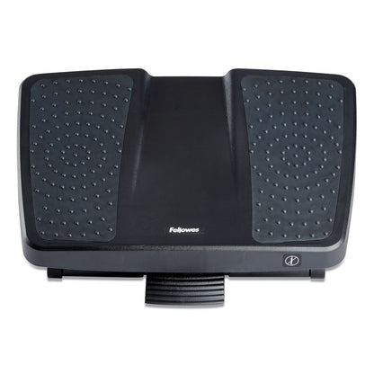 Fellowes Ultimate Foot Support, HPS, 17.75w x 13.25d x 4 to 6.5h, Black/Gray