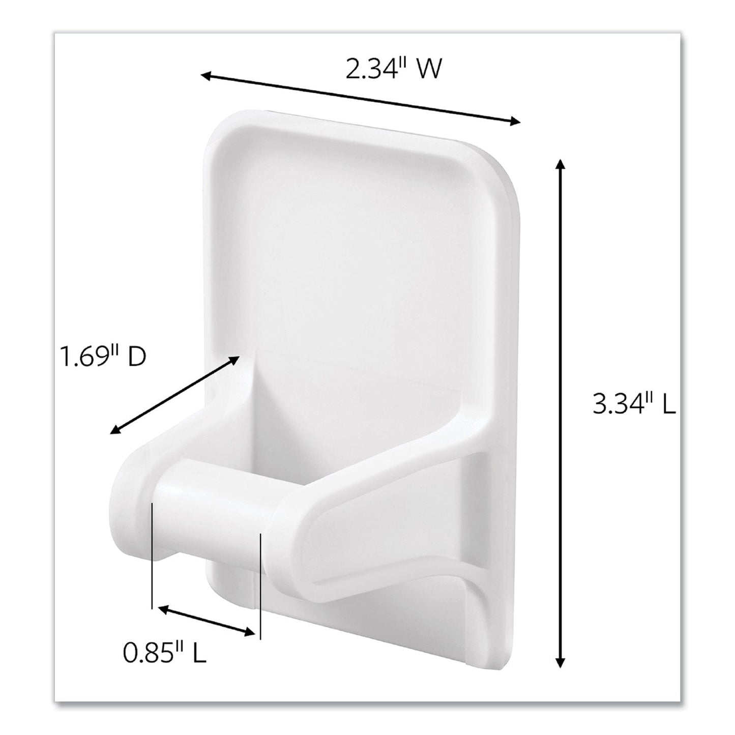 Command Spray Bottle Holder, 2.34w x 1.69d x 3.34h, White, 2 Hangers/4 Strips/Pack