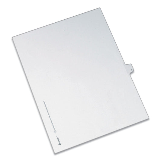 Avery Preprinted Legal Exhibit Side Tab Index Dividers, Allstate Style, 10-Tab, 11, 11 x 8.5, White, 25/Pack