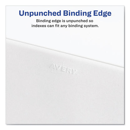 Avery Preprinted Legal Exhibit Side Tab Index Dividers, Allstate Style, 10-Tab, 24, 11 x 8.5, White, 25/Pack