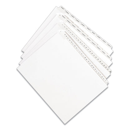Avery Preprinted Legal Exhibit Side Tab Index Dividers, Allstate Style, 10-Tab, 1, 11 x 8.5, White, 25/Pack
