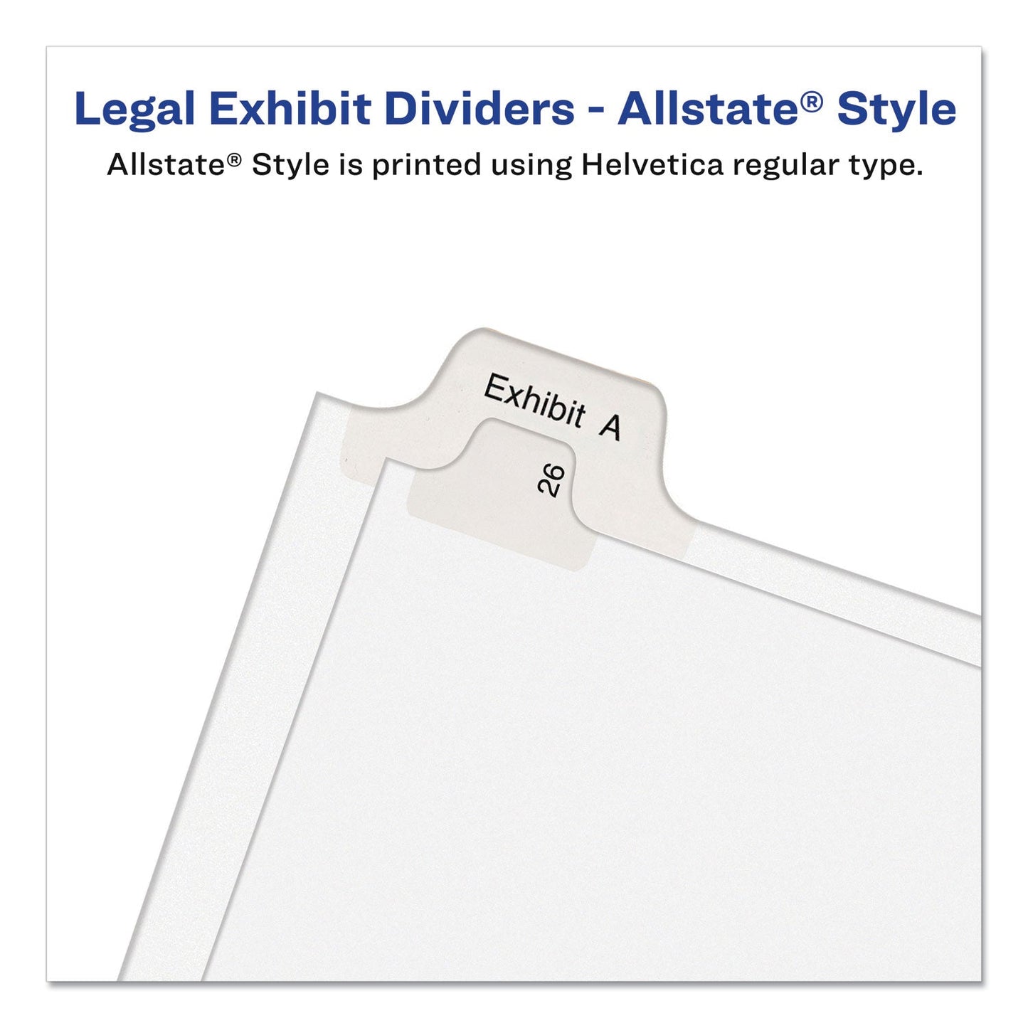 Avery Preprinted Legal Exhibit Side Tab Index Dividers, Allstate Style, 26-Tab, V, 11 x 8.5, White, 25/Pack