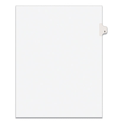 Avery Preprinted Legal Exhibit Side Tab Index Dividers, Avery Style, 10-Tab, 5, 11 x 8.5, White, 25/Pack