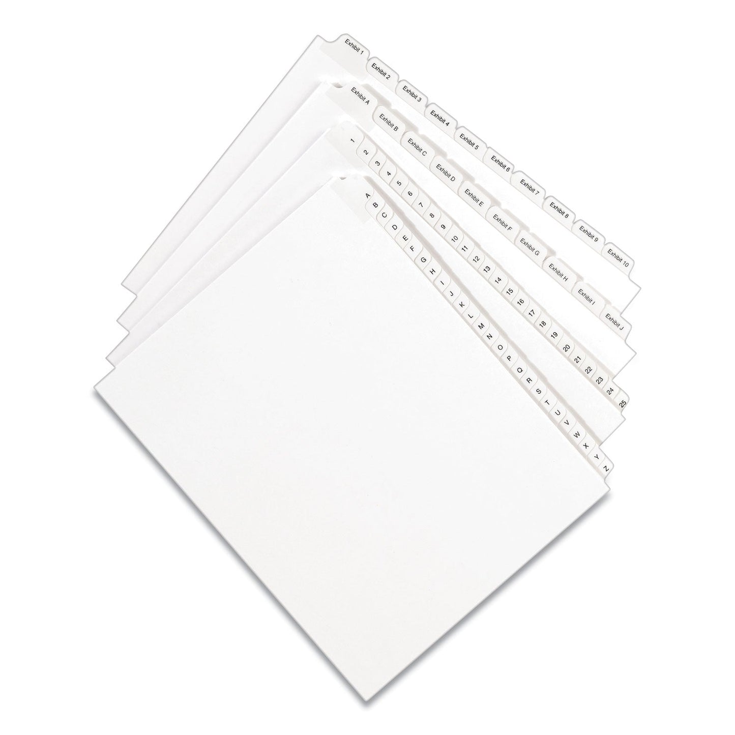 Avery Preprinted Legal Exhibit Side Tab Index Dividers, Allstate Style, 26-Tab, T, 11 x 8.5, White, 25/Pack