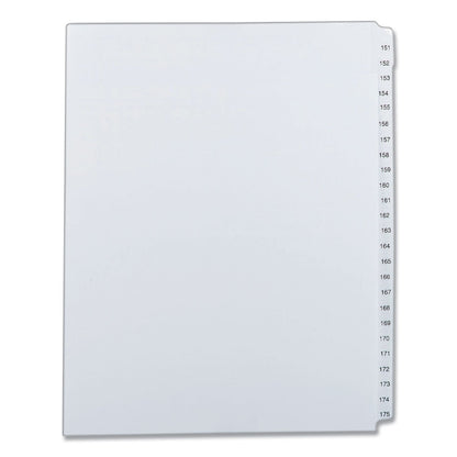 Avery Preprinted Legal Exhibit Side Tab Index Dividers, Allstate Style, 25-Tab, 151 to 175, 11 x 8.5, White, 1 Set
