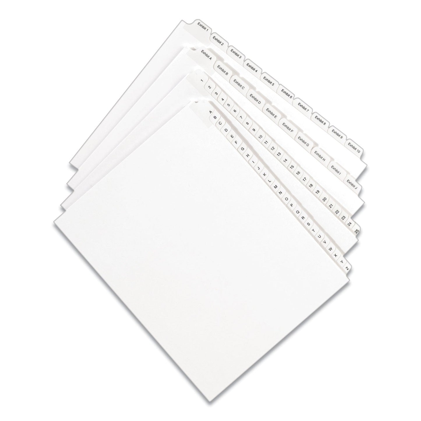 Avery Preprinted Legal Exhibit Side Tab Index Dividers, Allstate Style, 10-Tab, 23, 11 x 8.5, White, 25/Pack
